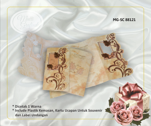 Undangan Template Elegan 12,5x 24,5cm